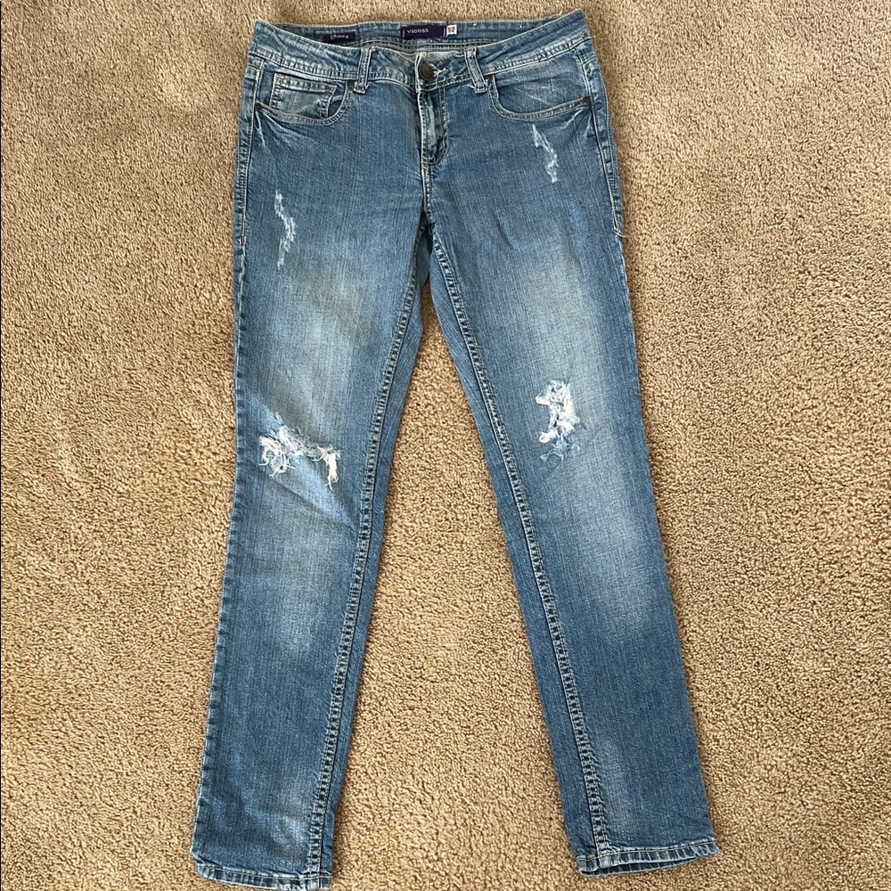 Vigoss Light Blue Distressed Skinny Jeans